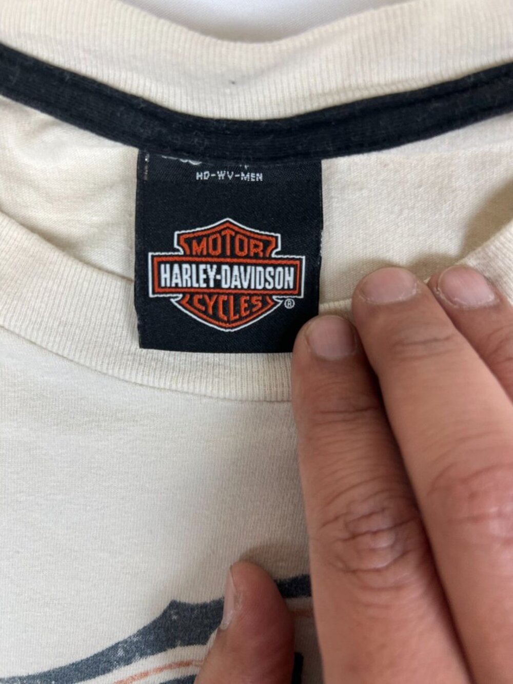 Vintage Harley-Davidson T-Shirt Men Medium Barnett Eagle Graphic White - Picture 3 of 7